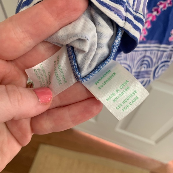 Lilly Pulitzer Ophelia Swing Dress in the Iris Blue Wild Within print size XL - Picture 7 of 7